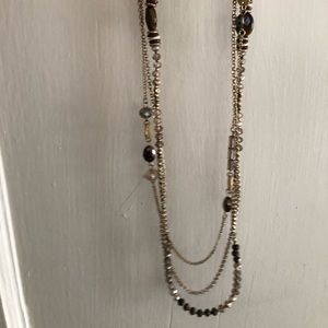 Gold/Bronze Three Strand Necklace